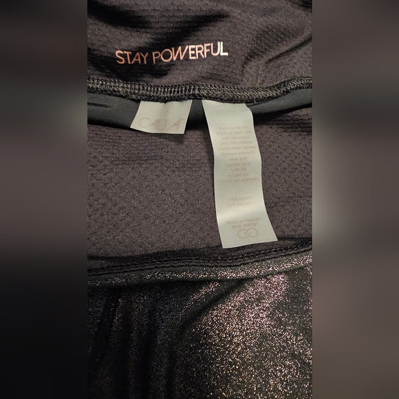 Calia Womens Metallic Gray Dark Pewter 7/8 Leggings Size Large NWOT - Picture 9 of 9